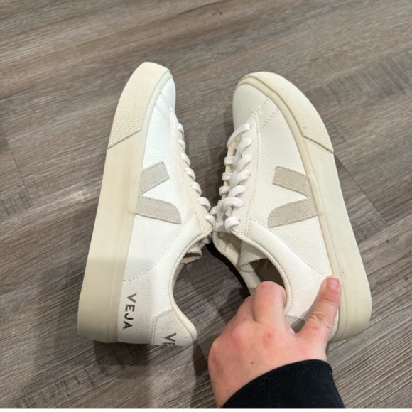 Veja Campo white natural Suede Leather Sneakers - Picture 5 of 6